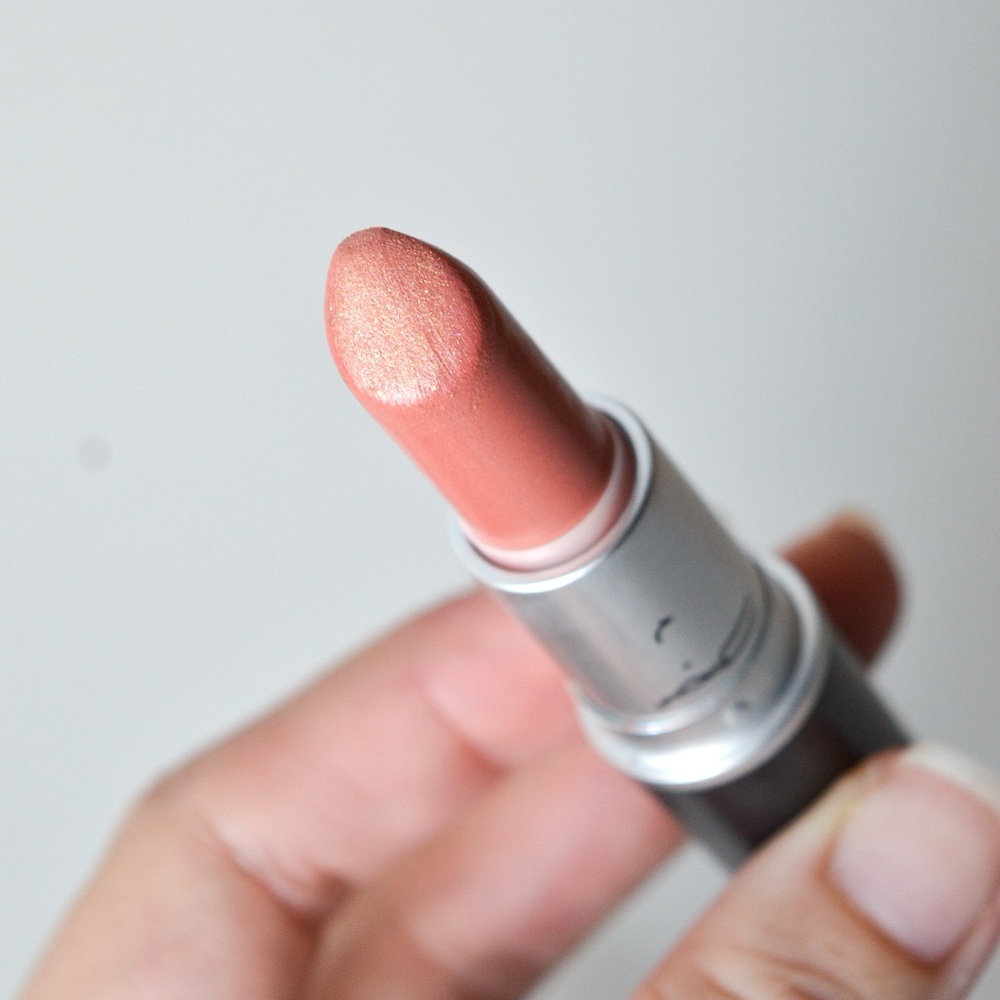 MAC Cosmetics *SANDY B* Lipstick Peach Pink with gold sheens VHTF Discontinued - Picture 3 of 10